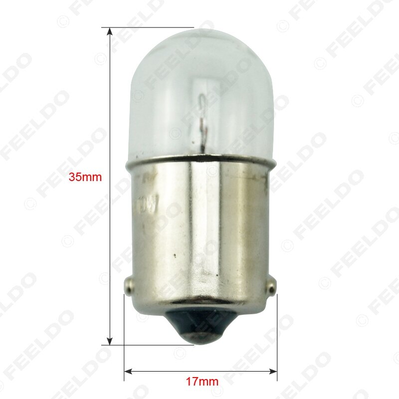 FEELDO-bombilla trasera de cristal transparente para camión, lámpara halógena con indicador automático, 40 piezas, T1614, T16, 24V5W, BA15S 1156, # FD-3163