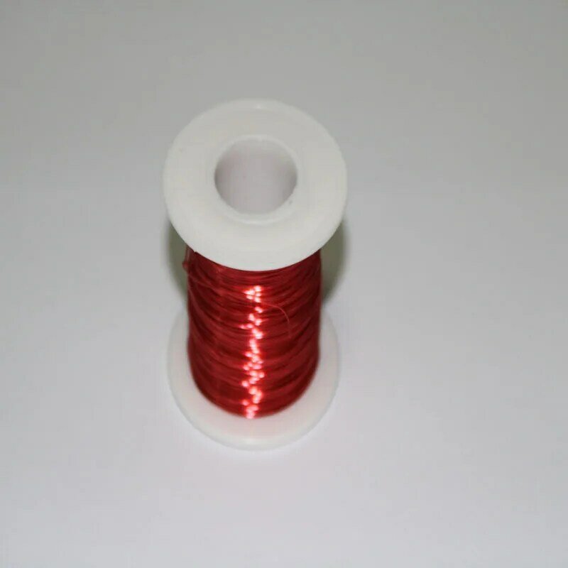 Fil de cuivre émaillé par polyuréthane rouge de 100 m * 0.2mm QA pour la bobine d'inductance