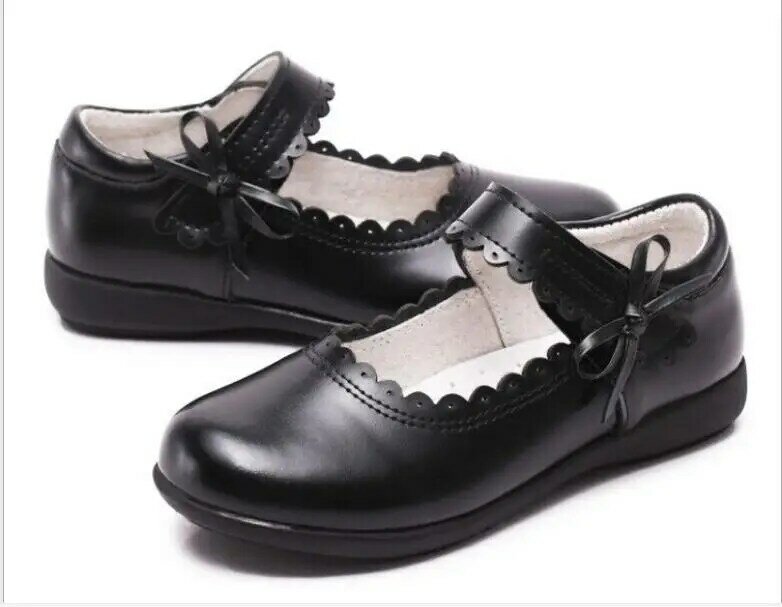 Новинка, детская обувь для девочек, кожаные школьные классические туфли для девочек с бантом и бахромой, демисезонные Свадебные вечерние классические туфли для девочек