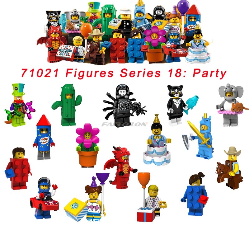 1pcs Super Heroes 71021 Figures Party Clown Race Car Guy Brick Suit Girl Ed Batman Building Block Gift Toy