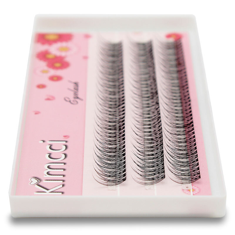 Kimcci 120Pcs Premium Mink แต่ละ Dovetail Eyelash Extension ธรรมชาติ3D ขนตาคลัสเตอร์ Professional แต่งหน้า Flared Lashes
