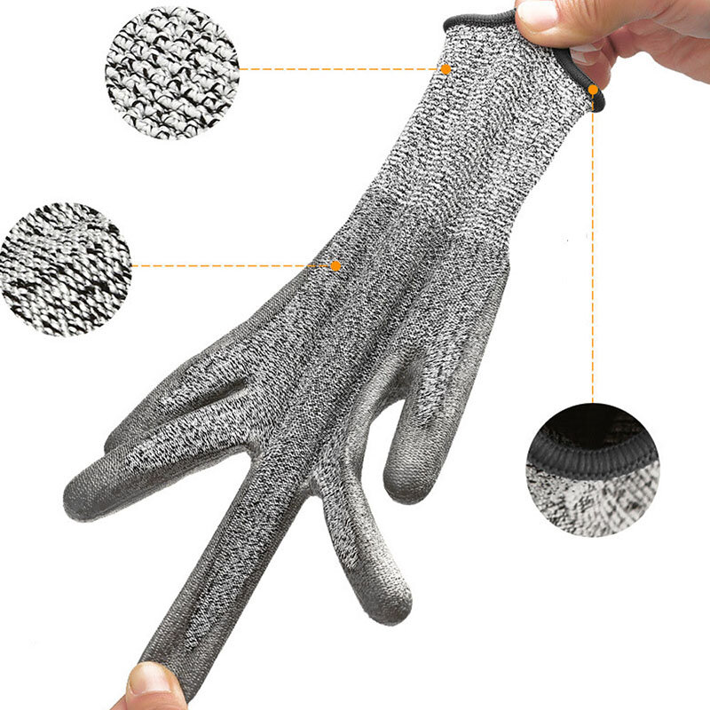 Guantes anticortes de seguridad a prueba de cortes guantes tácticos resistentes al corte de alambre de acero inoxidable de malla metálica de cocina