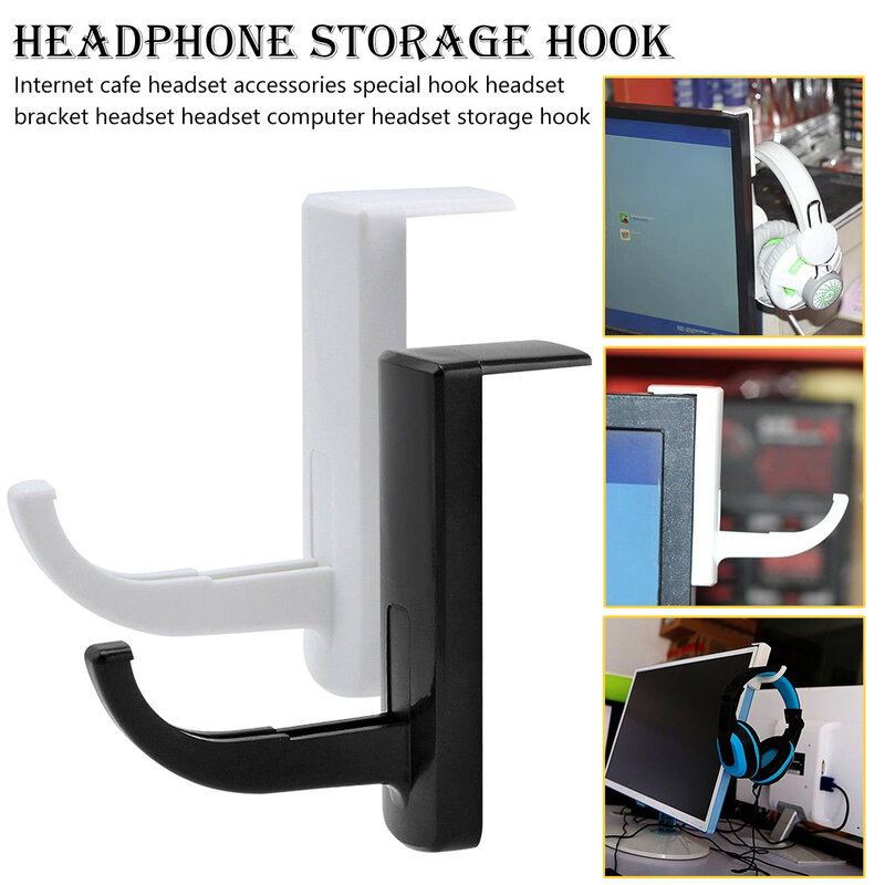 Multi Function Headphone Stand Earphone Hanger Wall Hook PC Monitor Earphone Stand Rack Holder Computer Accessories