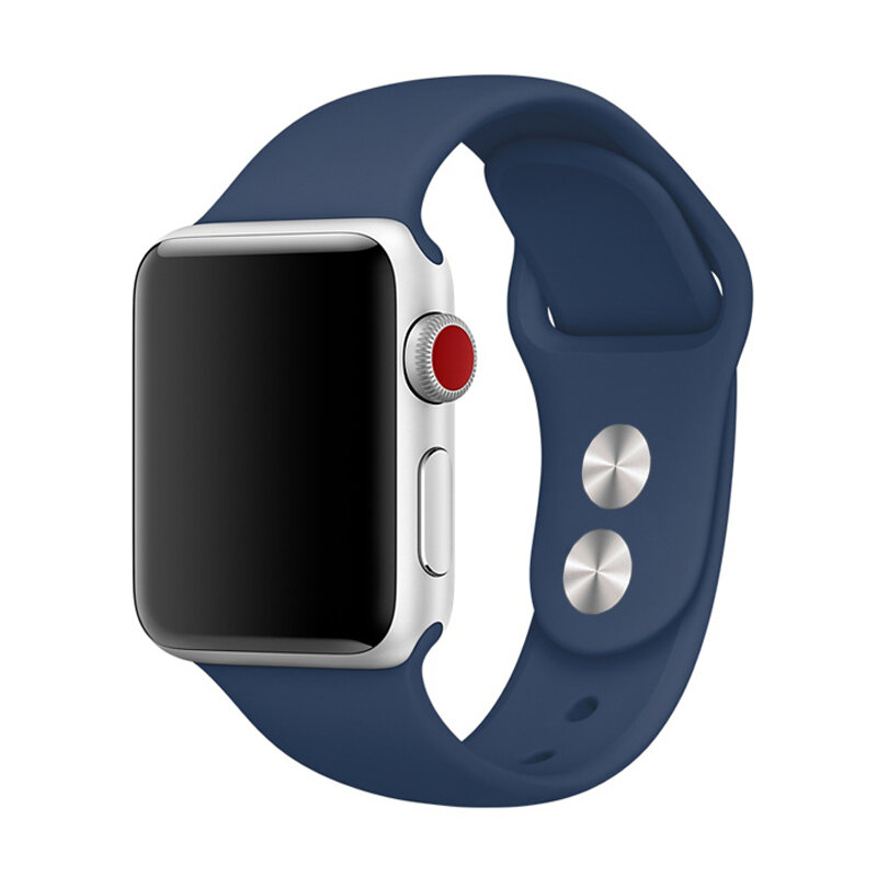 Силиконовый ремешок для спортивных часов для apple watch, ремешок 42 мм, 38 мм, версия apple watch 5/4/3/2/1 браслет для iwatch 44 мм 40 мм резиновый ремешок для час...