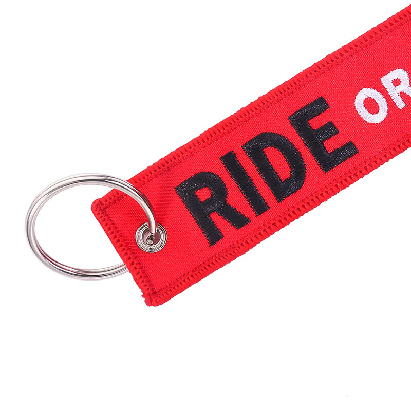 3 teile/los FAHRT ODER STERBEN Keychain für Autos Mode Schlüsselring für Motorrad Schlüssel Ring Stickerei Schlüssel Tag Schmuck llavero