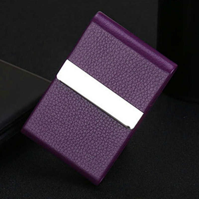 男性と女性のためのZOVYVOL-RFID IDクレジットカードホルダー、クリエイティブな金属製の財布、革の名刺ホルダー、スリムネームカードケース、2024