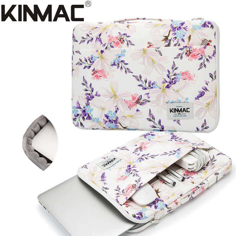 Kinmac-Bolsa impermeável para laptop para senhora e homem, à prova de choque, capa para MacBook Air Pro M1, bolsa para PC, à prova de choque, 12,13, 3,14, 15,4, 15,6"
