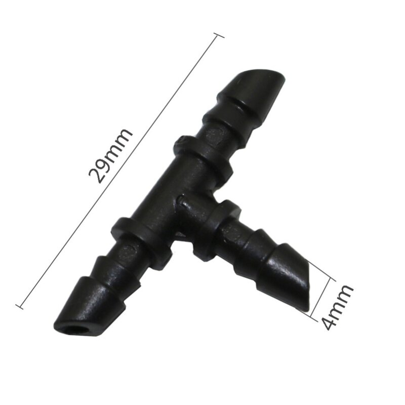 3mm,4mm Hose Tee Barb Connector Irrigation Plumbing Pipe Fittings T-Shape Tube Adapter hose Joint 3-Way Splitter 20 Pcs