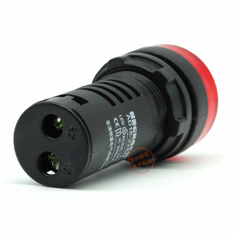 10 pces 22mm AD16-22SM led flash buzzer indicador de luz lâmpada de sinal 12v 24v 220v 110v