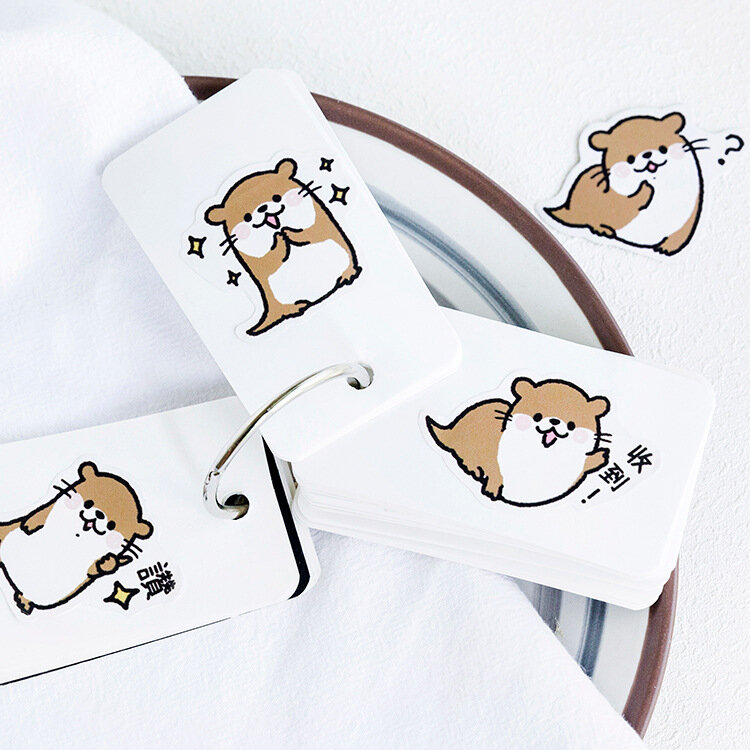 Pegatinas Washi decorativas de animales, etiqueta de palo para álbum de recortes, diario, papelería, álbum