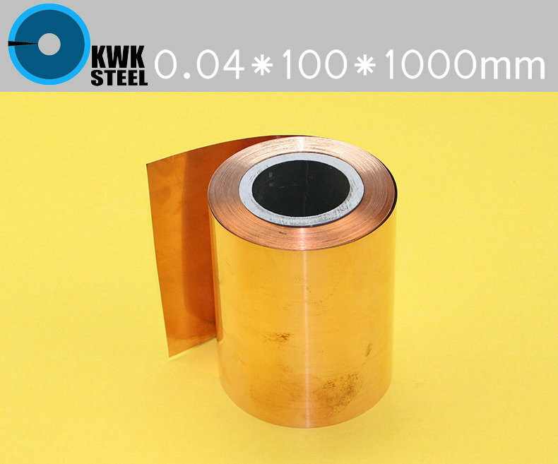 Copper Strips 0.04mm * 100mm * 1000mm Pure Cu Sheet  Plate High Precision Pure Copper Free Shipping