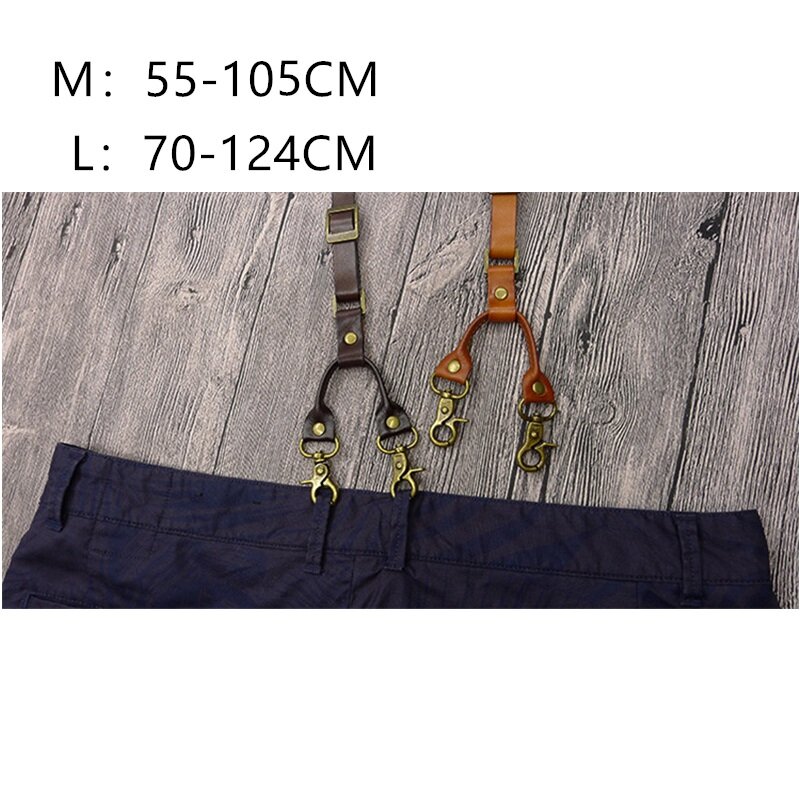 Подтяжки мужские винтажные с 4 крючками, шириной 1,5*124 см