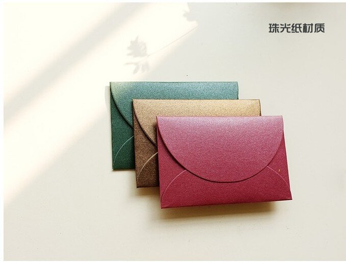 Mini Envelopes De Papel Em Branco, Envelopes De Convite De Casamento, Amor Vintage Pequena Pérola Colorida, 13 Cores, 40Pcs por Conjunto
