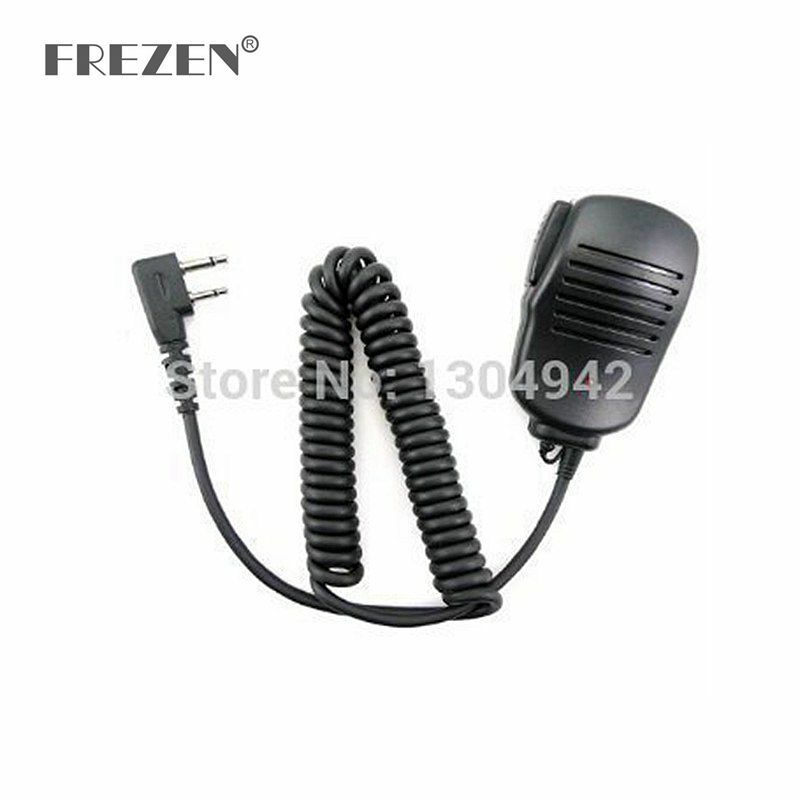 Handheld Ombro Mic Microfone Speaker para Icom Yaesu Vertex, 2 Way Radio, 2 Pin, IC-F10, F11, F12, F20, 21, IC-F22, IC-F3, IC-F33GS