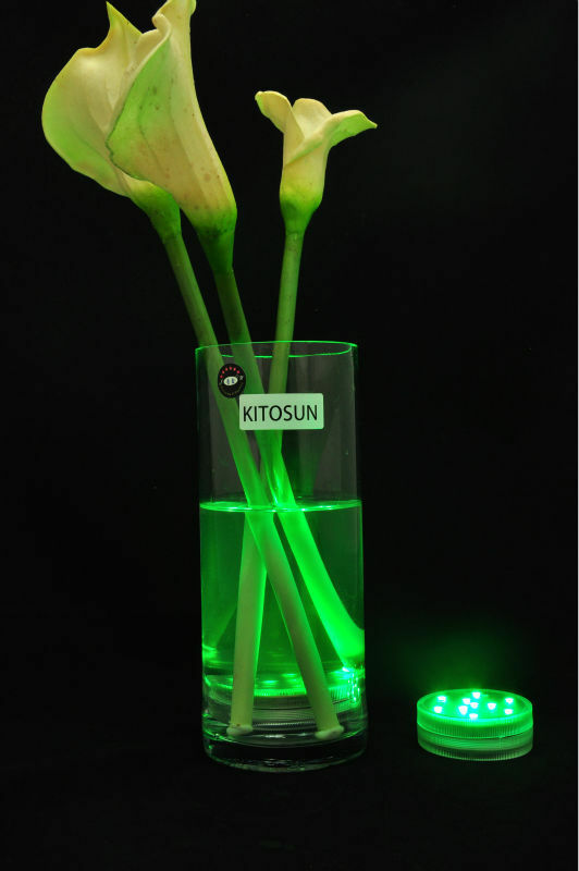 Mini lumière LED multicolore imperméable, 4 pièces, éclairage Submersible à Base de fleurs, pour décoration de réception de mariage, sous vase