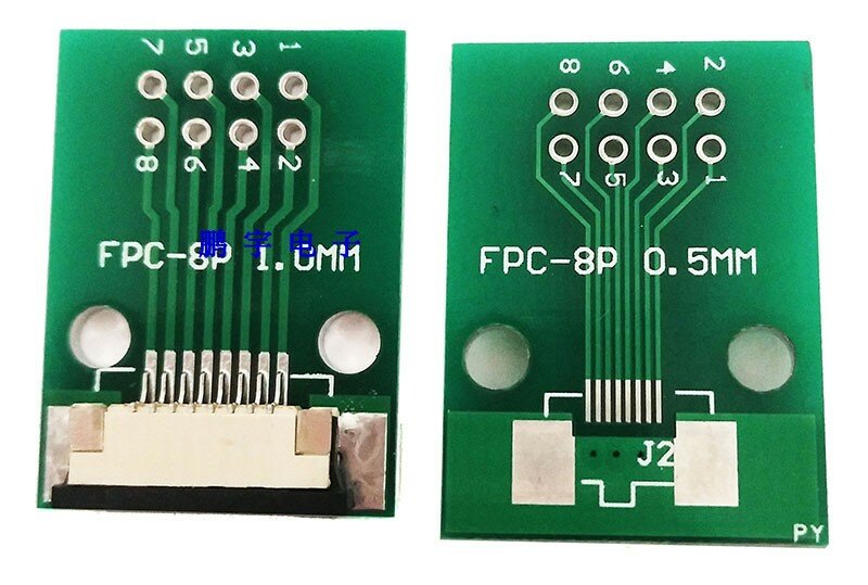 Frete grátis 10pc FFC FPC 10PIN placa de transferência com conector FFC para DIP 2.54 placa adaptadora 1mm 0.5mm pitch pcb dupla face