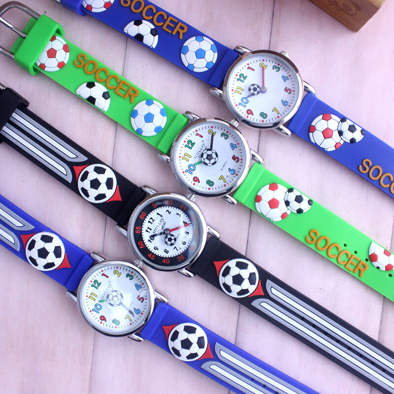 2024 anak laki-laki kartun kuarsa jam tangan anak-anak siswa 3D sepak bola anime jam tangan olahraga untuk hadiah ulang tahun relogio feminino