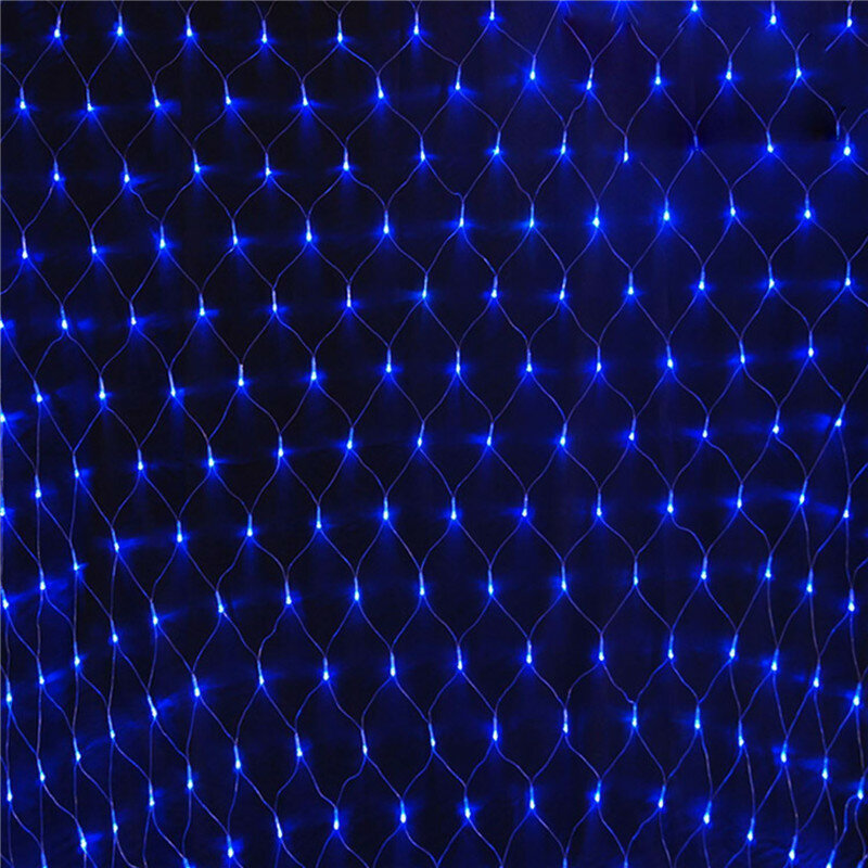 ECLH 1.5x1.5 m 96 leds 8 modi AC220V 110 V Netto LED String Licht Festival Kerstversiering Nieuwe jaar Huwelijksceremonie Waterdichte