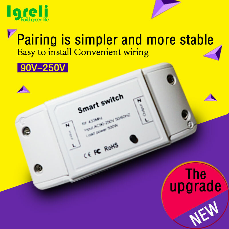 Igreli Wireless Touch Smart Switch Stick, gemeinsame Hause Änderung Diy Teile Mit 433mhz Fernbedienung Empfänger Steuer für home licht