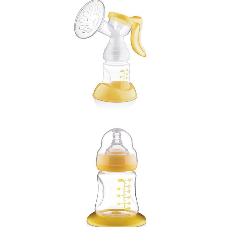 Pompa per allattamento manuale originale latte materno manuale silicone PP senza BPA con biberon funzione capezzolo tiralatte T0100