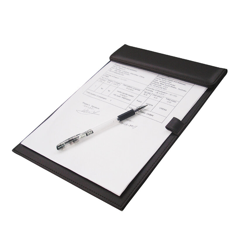 Portapapeles A4 para oficina, carpeta de archivos magnética, almohadilla de cuero PU para dibujo y escritura, soporte para Blotter de papel