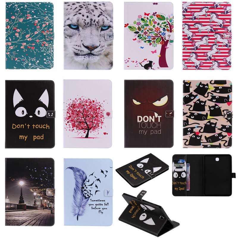 Luxury Horse Print Leather Magnetic Flip Wallet Tablet Case Cover Skins Coque Funda For Samsung Galaxy Tab S2 8.0" SM-T710 T715