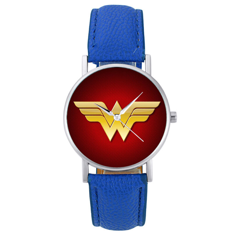 2019 ใหม่แฟชั่นWonder Womanนาฬิกาข้อมือควอตซ์Charmผู้หญิงสร้อยข้อมือหนังนาฬิกาRelogio Masculino