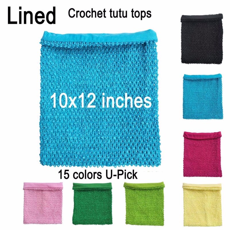 10x12 pollici foderato crochet tubo top crochet tutu delle parti superiori per le bambine pettiskirt tutu delle parti superiori