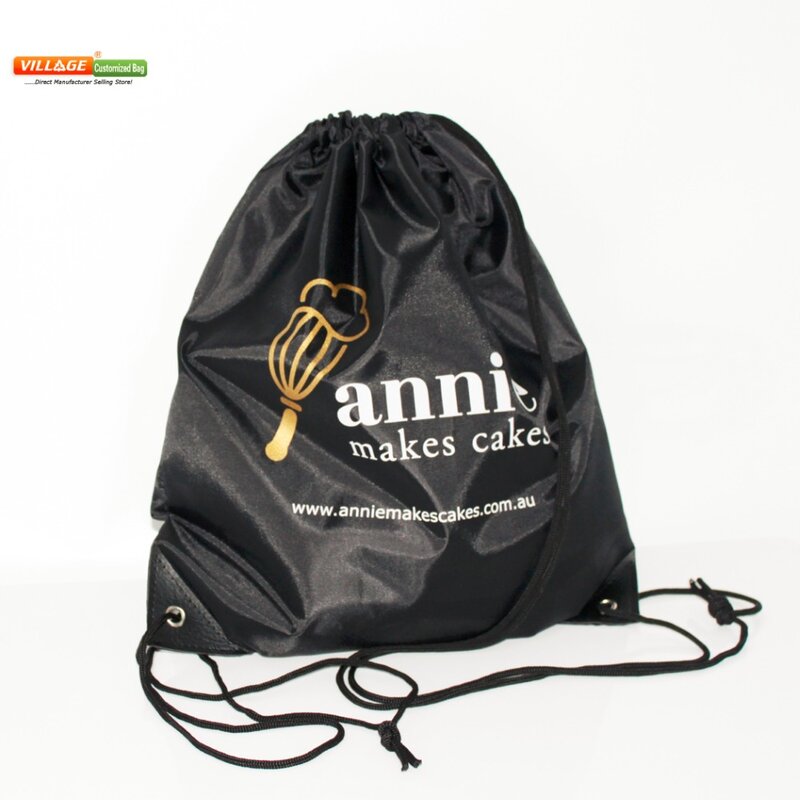 100pcs/Lots Custom Kids Cloth Drawstring Bags with Printing Logo String Backpack Bag For Girls