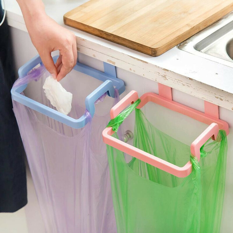Saco de lixo de cozinha, suporte de pano portátil para armários, toalha, rack de lixo de cozinha g90530