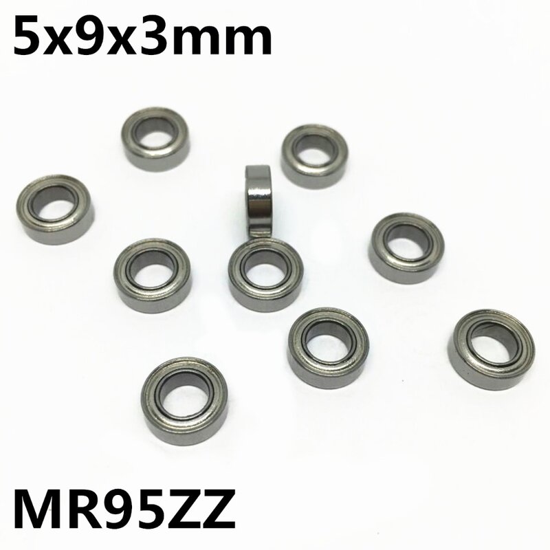 Rodamiento de bolas de ranura profunda, rodamiento en miniatura de alta calidad, MR95ZZ, piezas, 5x9x3mm, 10 L-950ZZ