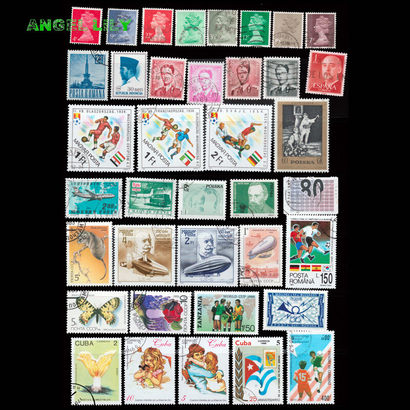 전 세계 우표 브랜드 수집 우표, 상태 좋은 우표, 신상품, 100 개/로트