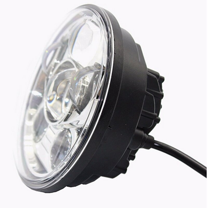 Fit for Sportster, Iron 883, Dyna, Street Bob FXDB 45w 5-3/4 5.75 '' inch black Projector LED Headlight Bulbs