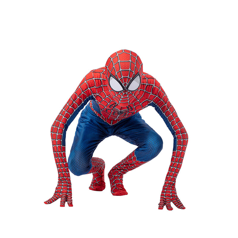 Increíble disfraz de Spiderman película Original 3D impresión Spandex Spider-man superhéroe trajes TASM Zentai traje de cuerpo completo