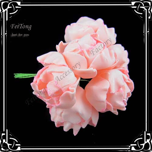 Bouquet de fleurs artificielles PE 6 pièces/lot, fausses fleurs, bouquet de mariée à la main