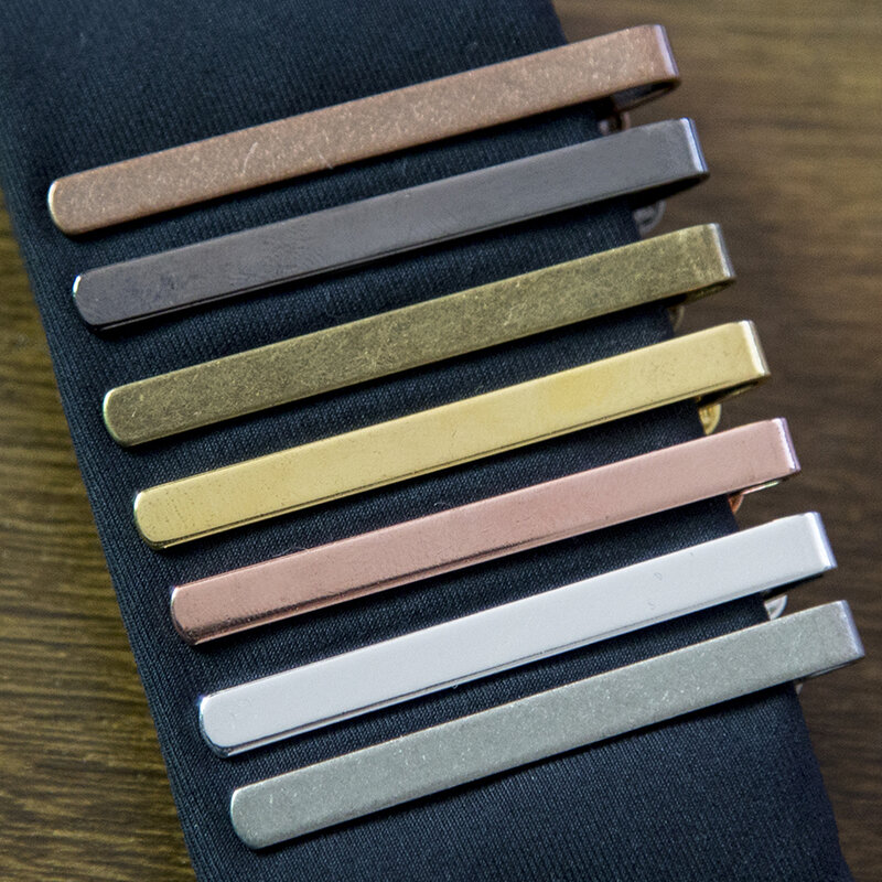 Nieuwe Eenvoudige Mode Stijl Stropdas Clip Voor Mannen Metal Tone Eenvoudige Bar Sluiting Praktische Stropdas Sluiting Tie Pin Voor Heren gift