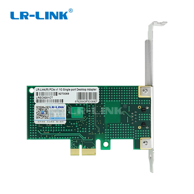 Adaptateur réseau pci-express X1, LR-LINK, 9201CT, 10/100/1000M, Gigabit Ethernet, carte Lan, pour PC, Compatible avec Intel 82574