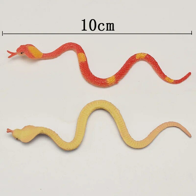 12 sztuk wysoka zabawka symulacyjna plastikowy wąż Model śmieszne straszny wąż dzieci Gag Prank śmieszne Favor zabawki Halloween Prank Prop dla Decor