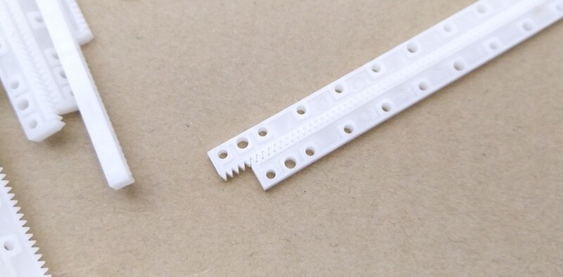 New 100Pcs L125MM Plastic rack gear lever linkage rod drive model toys handmade rack Rated 4.8 /5 based DIY Rack 0.5 modulus
