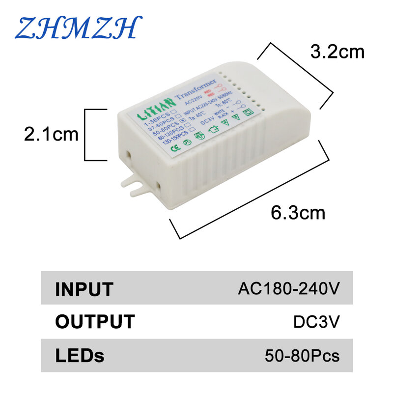1-36 sztuk leds transformator elektroniczny kontroler LED zasilacz LED sterownik 220V do DC3V 15mA niskiego napięcia dla słomy kapelusz koralik świetlny