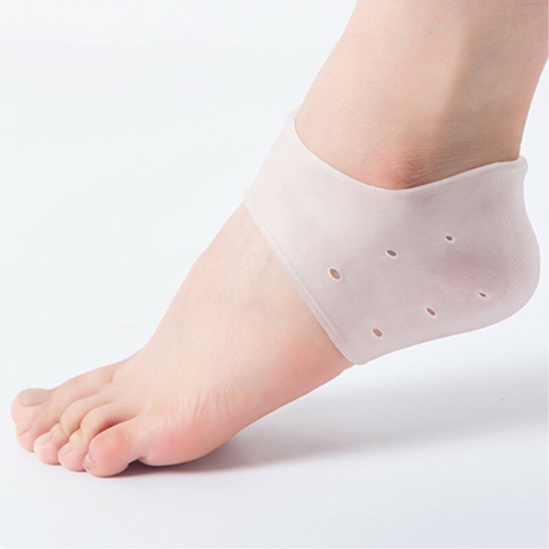 Altamente Resiliente Silicone Ankle Pads, Backfoot Ferramenta de Proteção, Sapato de Salto Alto Inserções, Gel Mangas, Cuidados de Saúde Respirável, F, 2 Pcs
