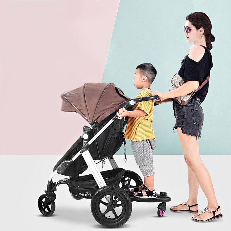 Moda wózek dziecięcy pedał Adapter drugie dziecko przyczepa pomocnicza Twins skuter autostopowicz dzieci stały talerz z siedzeniem