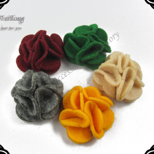 Free shipping!50pcs/lot 4CM  New felt  flowers Non-woven flower   can order mixed color