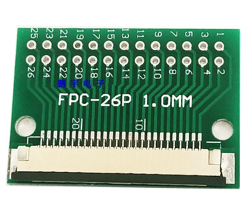 Il trasporto libero 10pc FFC FPC 26PIN scheda di trasferimento con connettore FFC a DIP 2.54 scheda adattatore 1mm 0.5 millimetri passo pcb doppia faccia