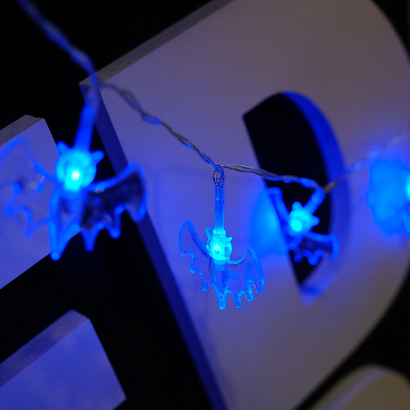 2m 20LED 할로윈 LED 박쥐 문자열 빛 배터리 방수 휴가 야외 밤 램프 정원 파티 장식 조명 운영