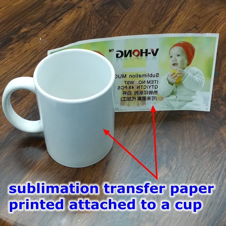 V-HONG brand A3 A4 size sublimation mugs heating technology ceramic lithography glass crystal mouse pad  heat transfer pape