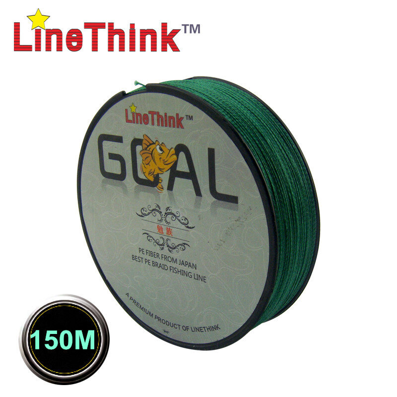 LineThink-línea de pesca trenzada de 150M, multifilamento de calidad japonesa, 100% PE, envío gratis