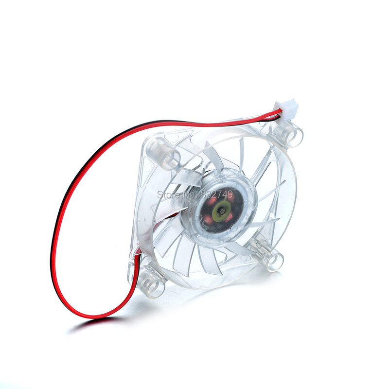 1 Pcs Dc 5V 2Pin Transparante Fan Koeler 60*60*12 Mm 0.21A 1.05W Pc Gedempt ventilator Voor Koeling Systeem Van Computers Etc