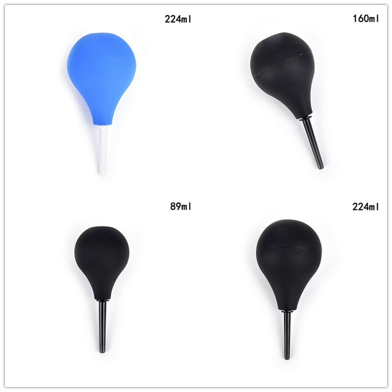 89ml/160ml/220ml, plug em forma de pera, sistema de limpeza retal, gel de silicone, bola azul para limpeza anal e anal