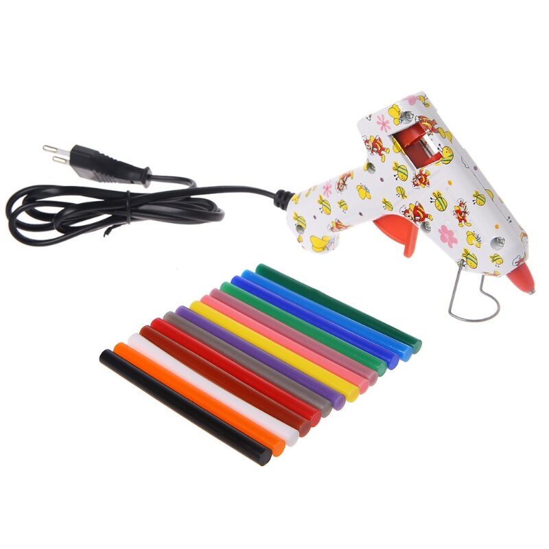 5 pçs quente melt cola vara colorido 7x100mm adesivo para diy artesanato brinquedo ferramenta de reparo dropshipping